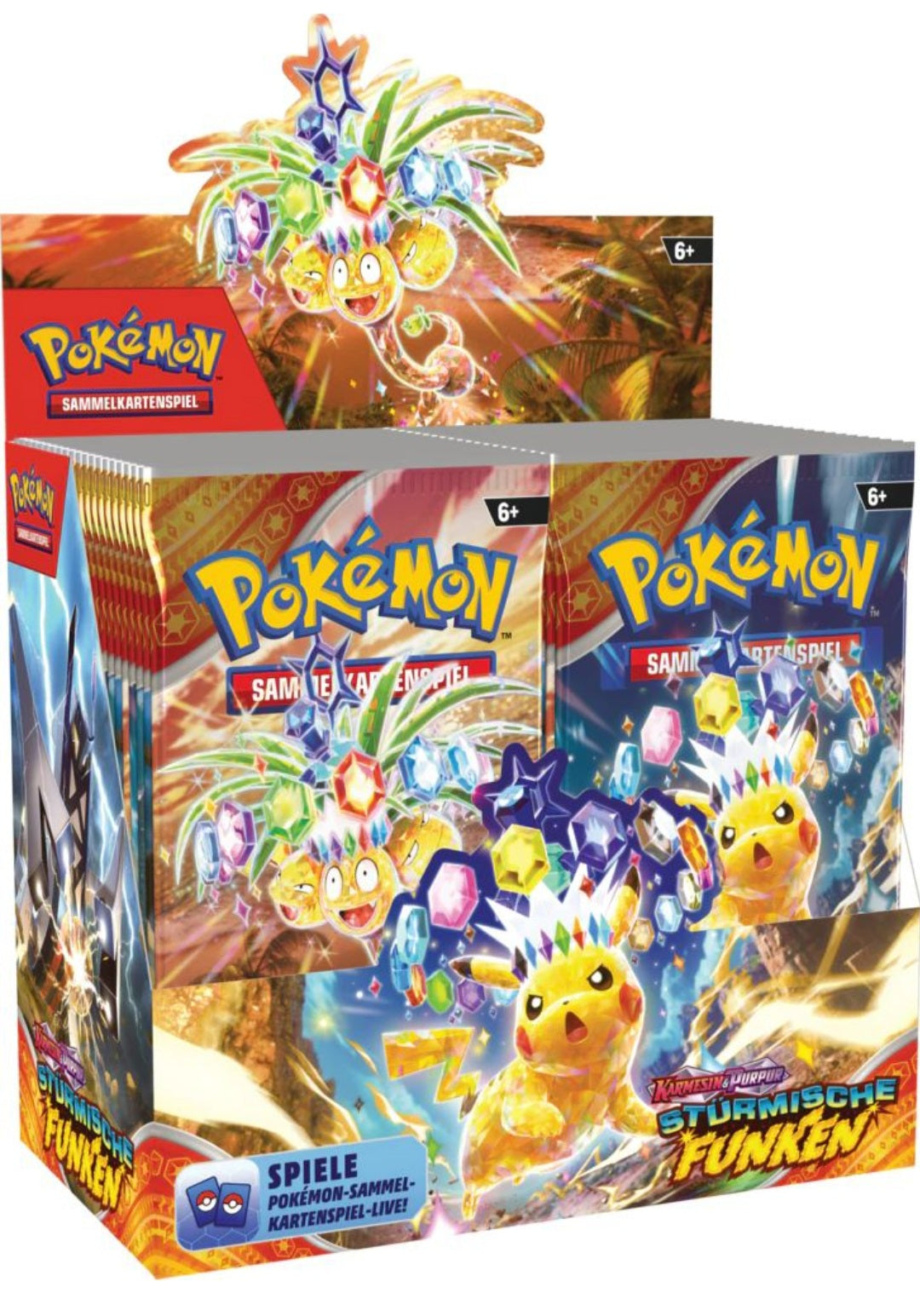 Pokemon Karten Stürmische Funken 36 Booster Display - Karmesin & Purpur - Deutsch - NEU & OVP