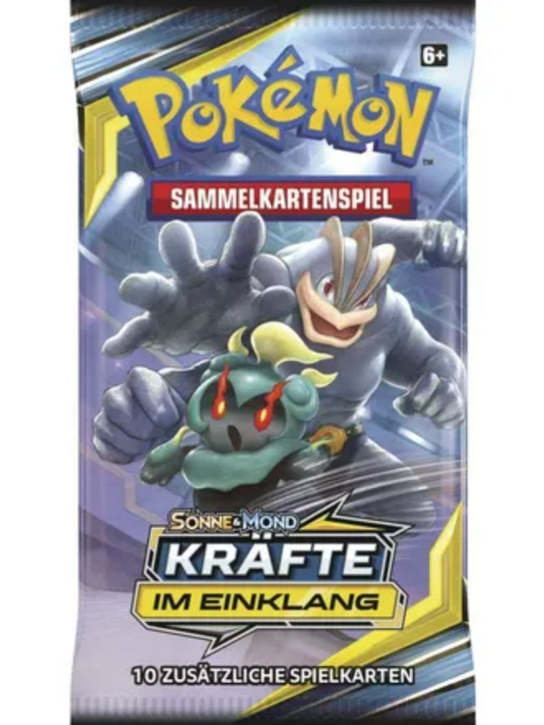 Pokemon Sammelkartenspiel Kräfte im Einklang S&M 10 Booster Pack - Sonne & Mond 10 - Deutsch - NEU & OVP