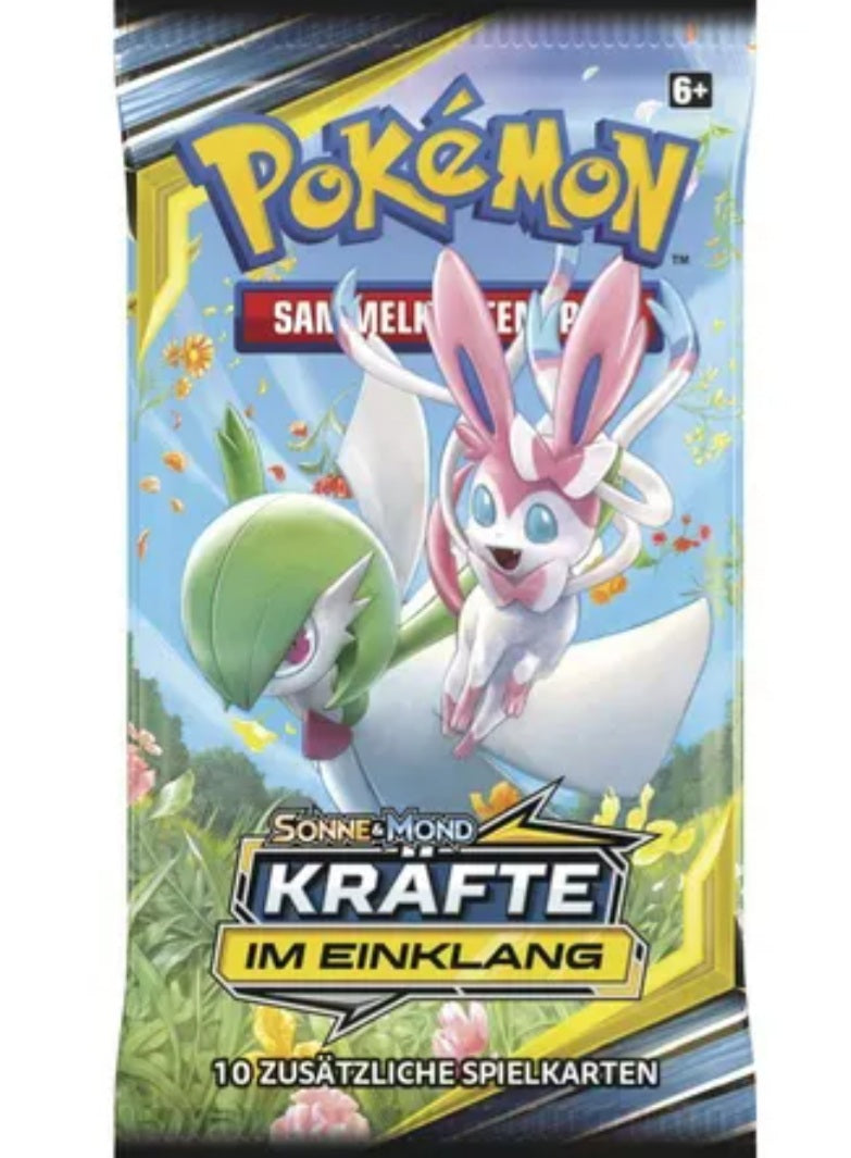 Pokemon Sammelkartenspiel Kräfte im Einklang S&M 10 Booster Pack - Sonne & Mond 10 - Deutsch - NEU & OVP